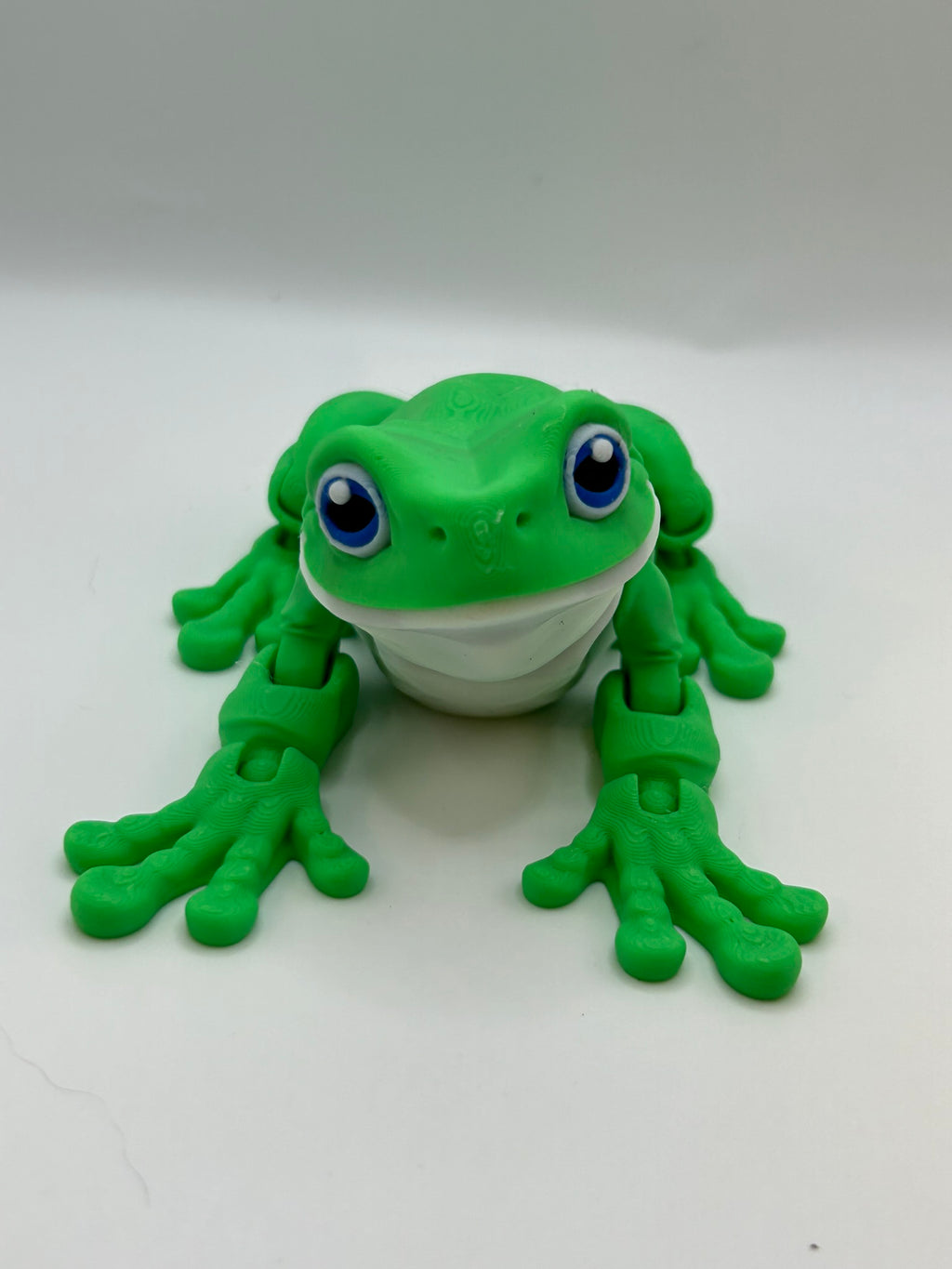 3D Printed Whites Tree Frog Articulated Toy