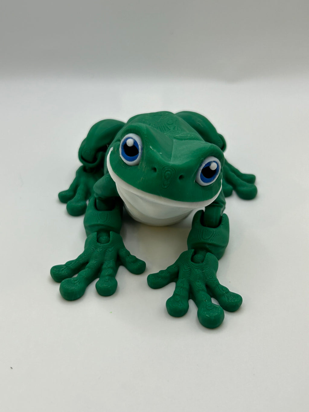 3D Printed Whites Tree Frog Articulated Toy